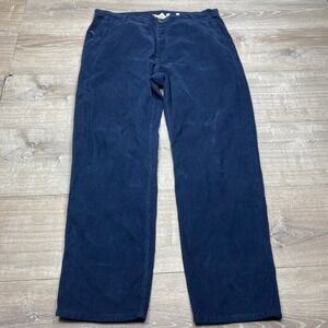 Raleigh Denim Workshop Corduroy Pants Mens 36 Navy Blue Straight Leg Casual